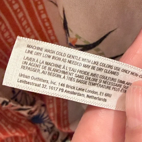 By Anthropologie Printed Short-Sleeve Linen Buttondown Shirt Top Cream compass - Picture 9 of 11